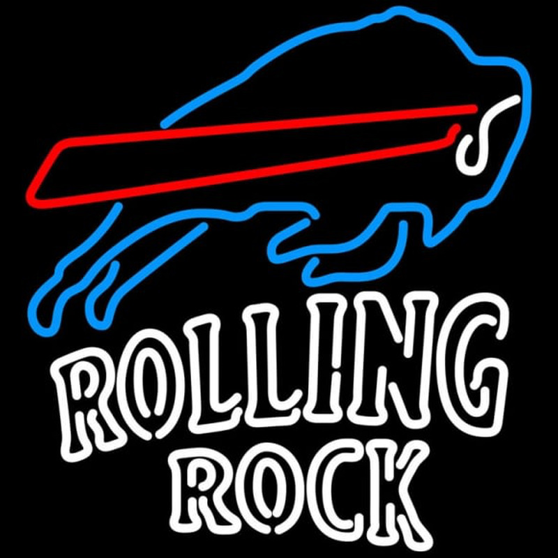 Custom Rolling Rock Double Line Buffalo Bills NFL Neon Sign Neon Sign USA
