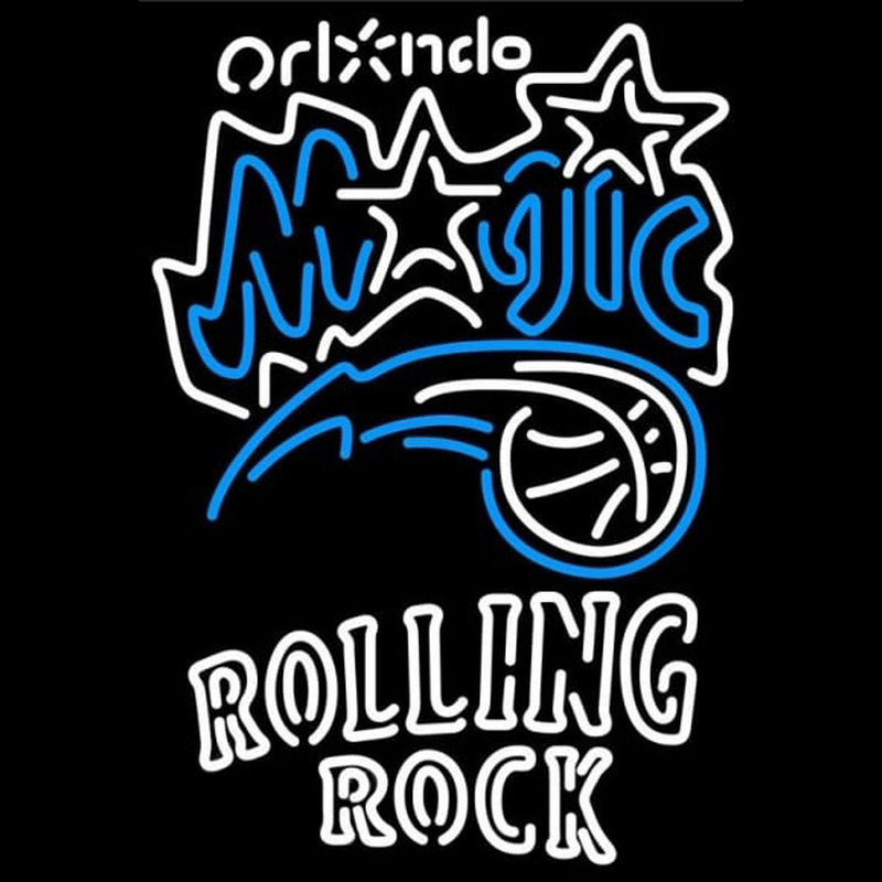 Custom Rolling Rock Double Line Orlando Magic NBA Beer Sign Neon Sign USA