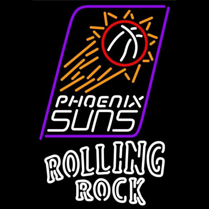 Custom Rolling Rock Double Line Phoenix Suns NBA Beer Sign Neon Sign USA