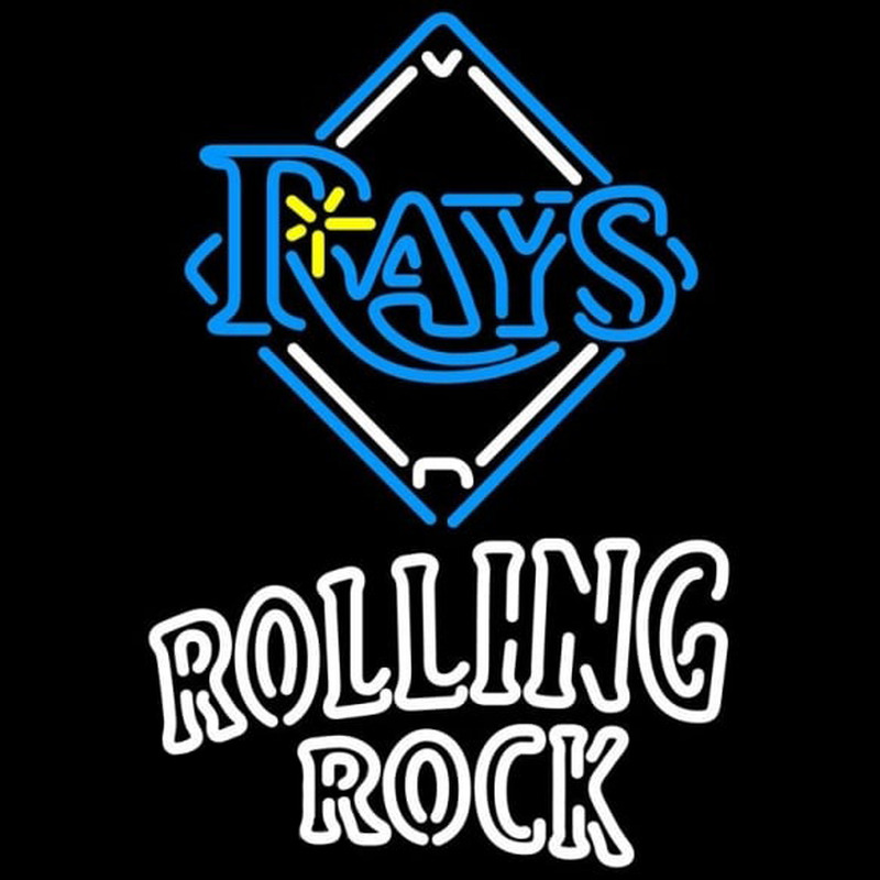 Custom Rolling Rock Double Line Tampa Bay Rays MLB Beer Sign Neon Sign USA