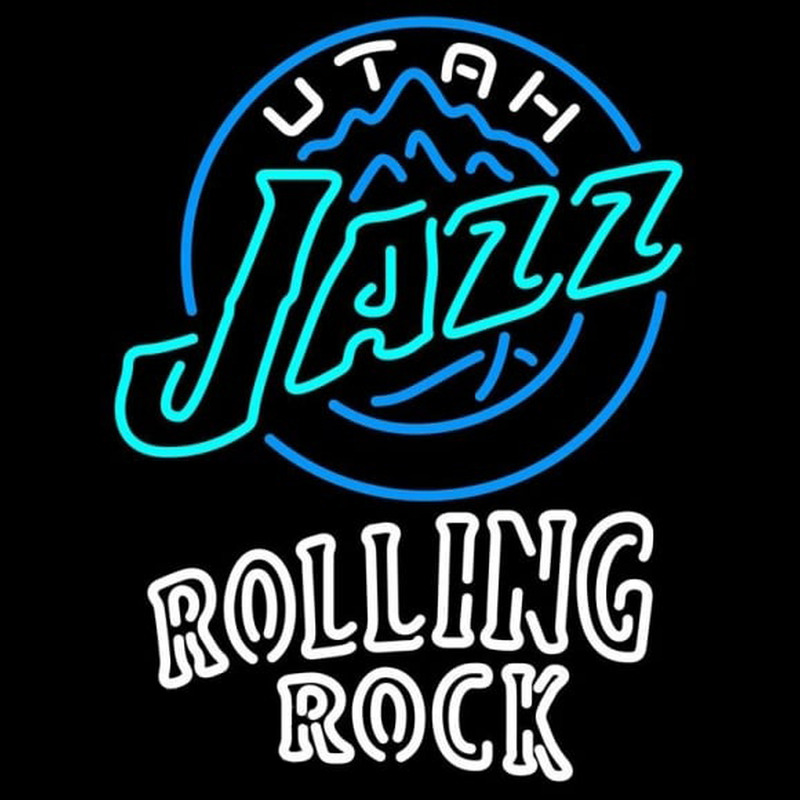 Custom Rolling Rock Double Line Utah Jazz NBA Beer Sign Neon Sign USA