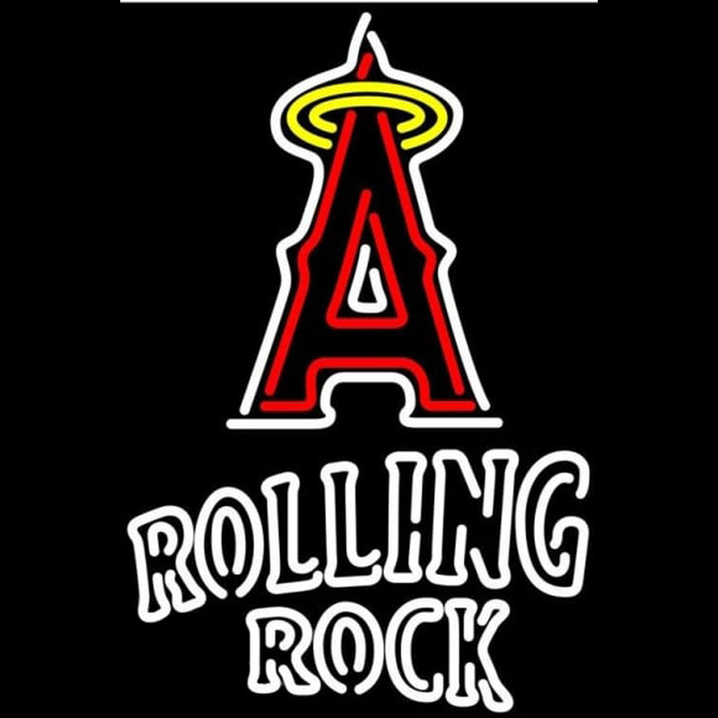 Custom Rolling Rock Doubleline Anaheim Angels MLB Beer Sign Neon Sign USA