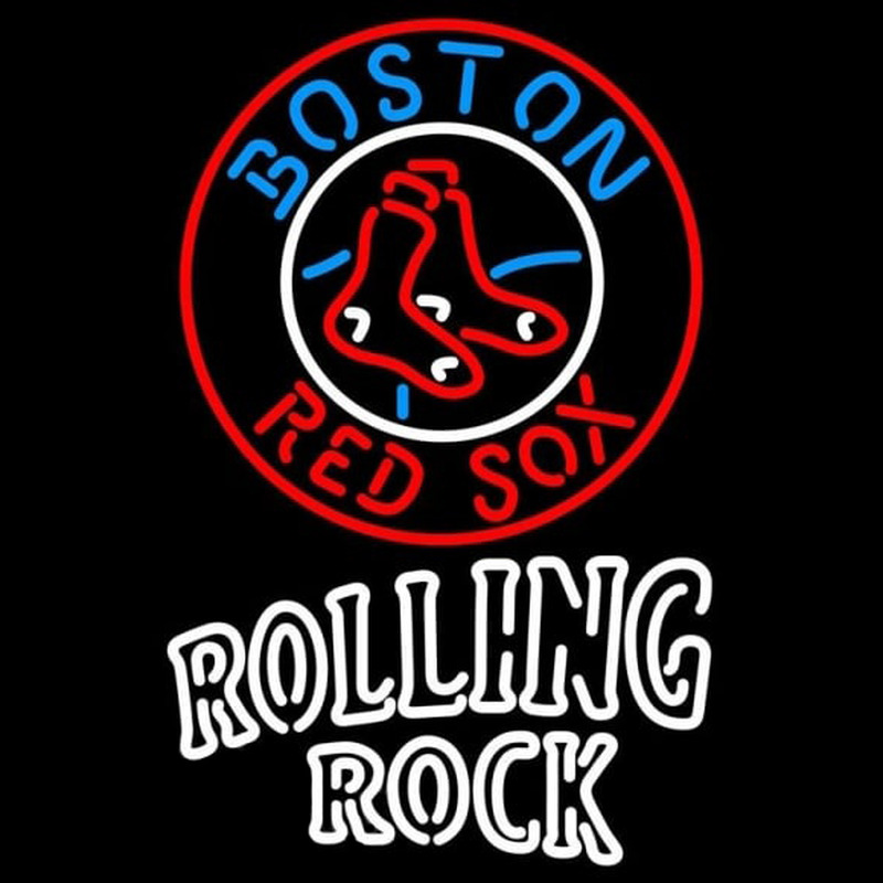 Custom Rolling Rock Doubleline Boston Red Sox MLB Beer Sign Neon Sign USA