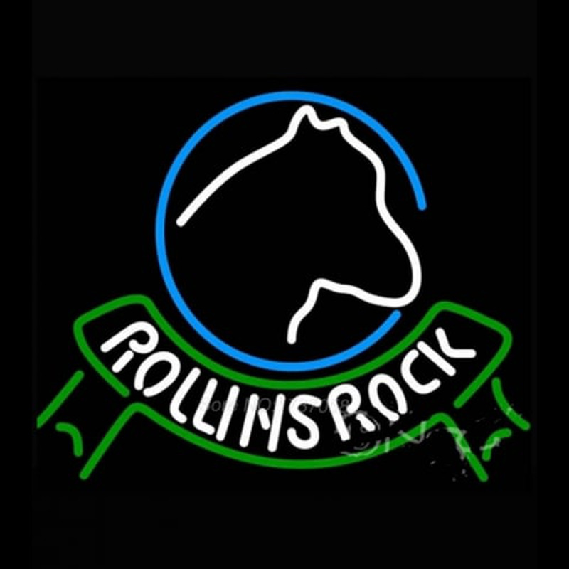 Custom Rolling Rock Horsehead Ribbon Neon Sign USA