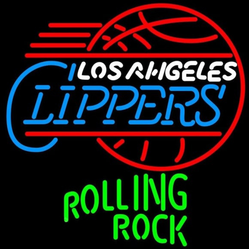 Custom Rolling Rock Los Angeles Clippers NBA Beer Sign Neon Sign USA