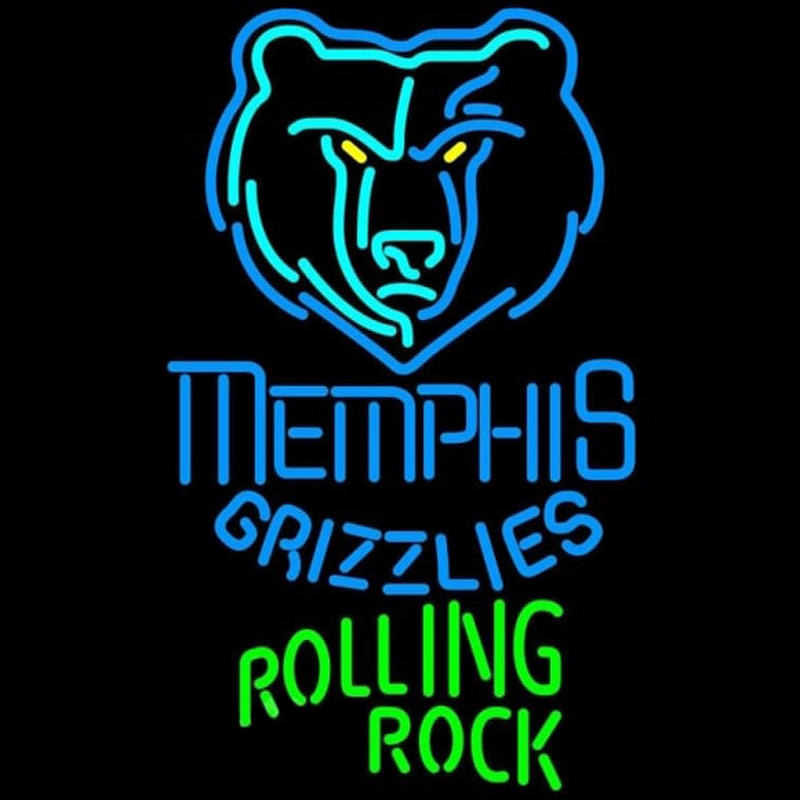 Custom Rolling Rock Memphis Grizzlies NBA Beer Sign Neon Sign USA