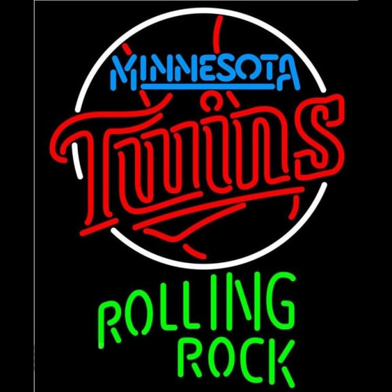 Custom Rolling Rock Minnesota Twins MLB Beer Sign Neon Sign USA