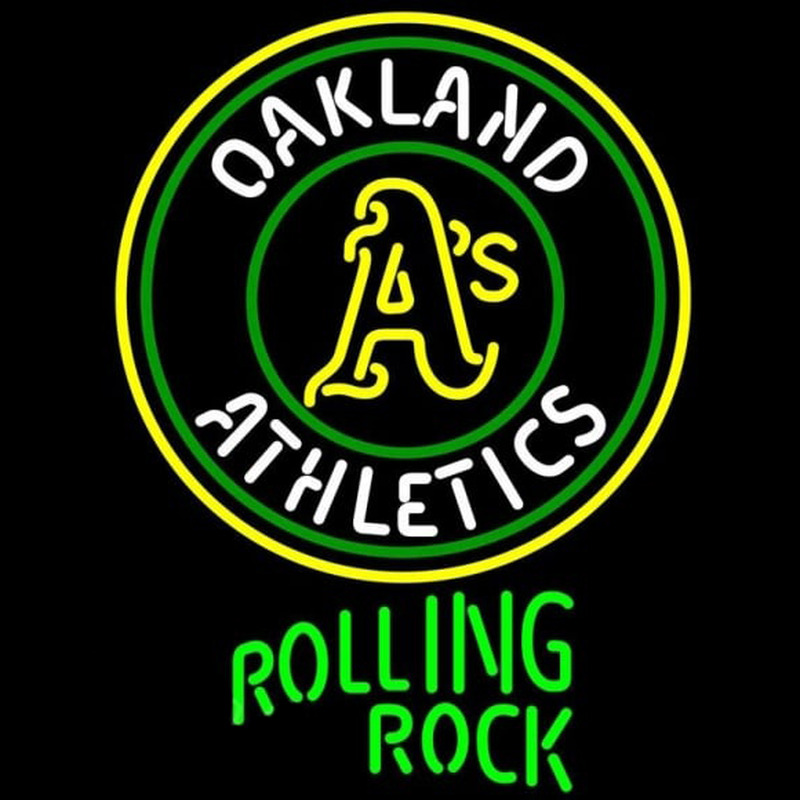 Custom Rolling Rock Oakland Athletics MLB Beer Sign Neon Sign USA