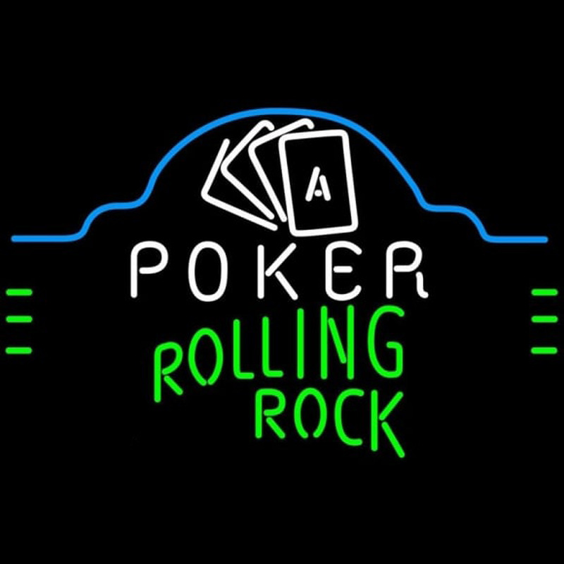 Custom Rolling Rock Poker Ace Cards Beer Sign Neon Sign USA