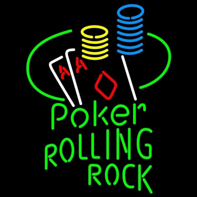 Custom Rolling Rock Poker Ace Coin Table Beer Sign Neon Sign USA