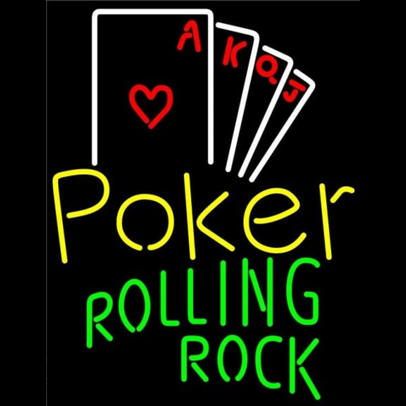 Custom Rolling Rock Poker Ace Series Beer Sign Neon Sign USA