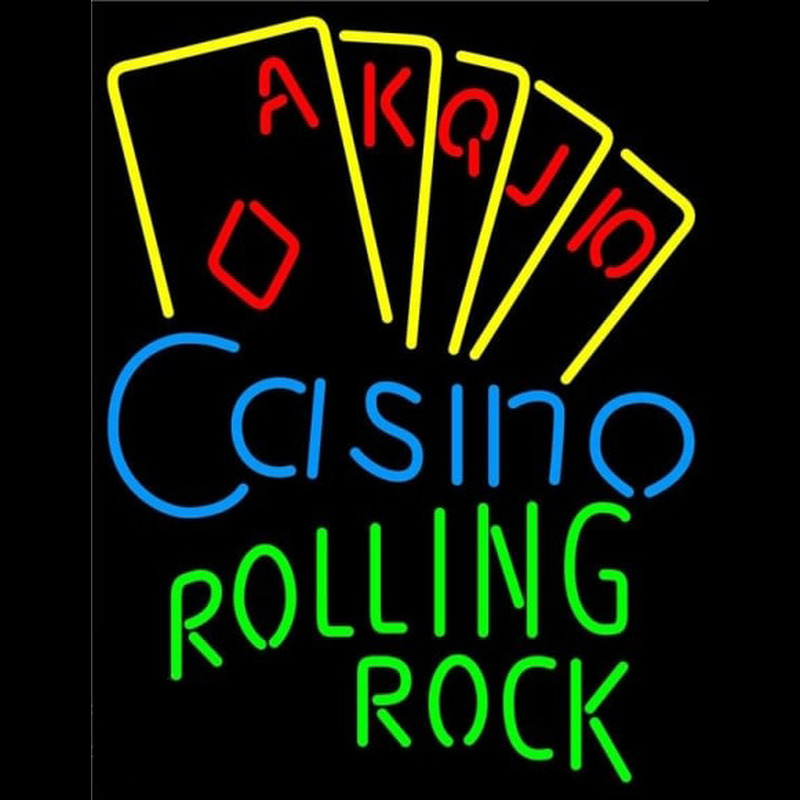 Custom Rolling Rock Poker Casino Ace Series Beer Sign Neon Sign USA