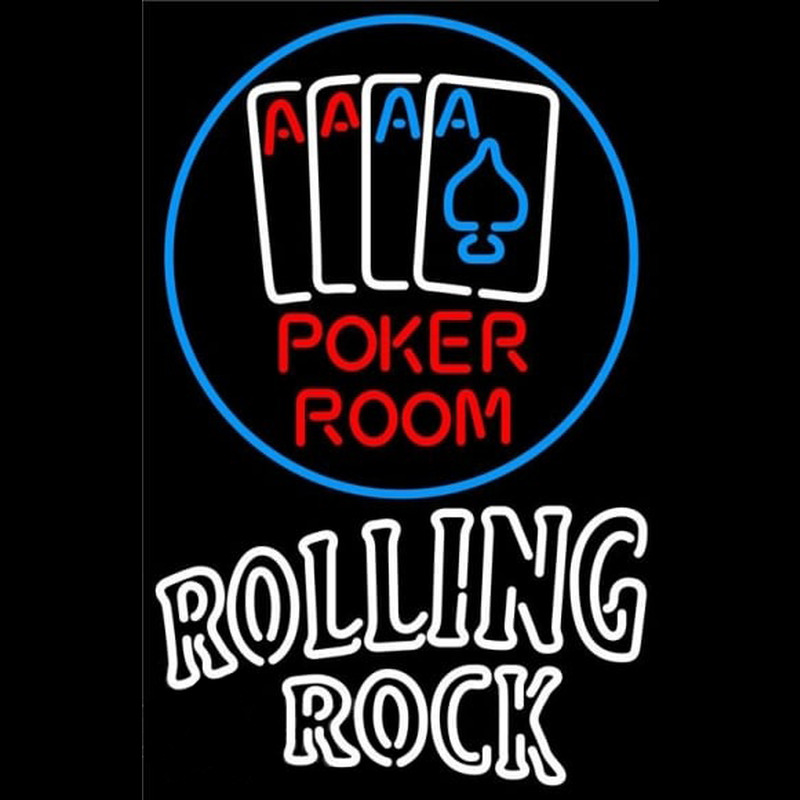 Custom Rolling Rock Poker Room Beer Sign Neon Sign USA