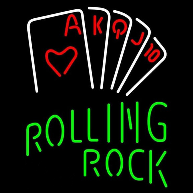 Custom Rolling Rock Poker Series Beer Sign Neon Sign USA