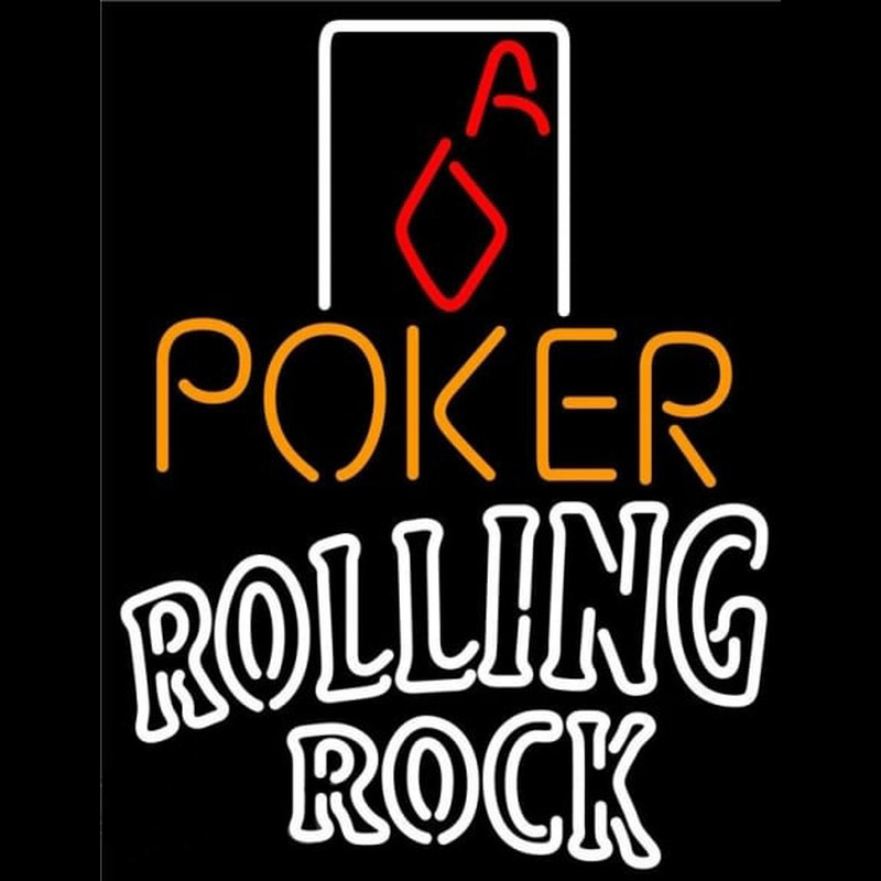Custom Rolling Rock Poker Squver Ace Beer Sign Neon Sign USA