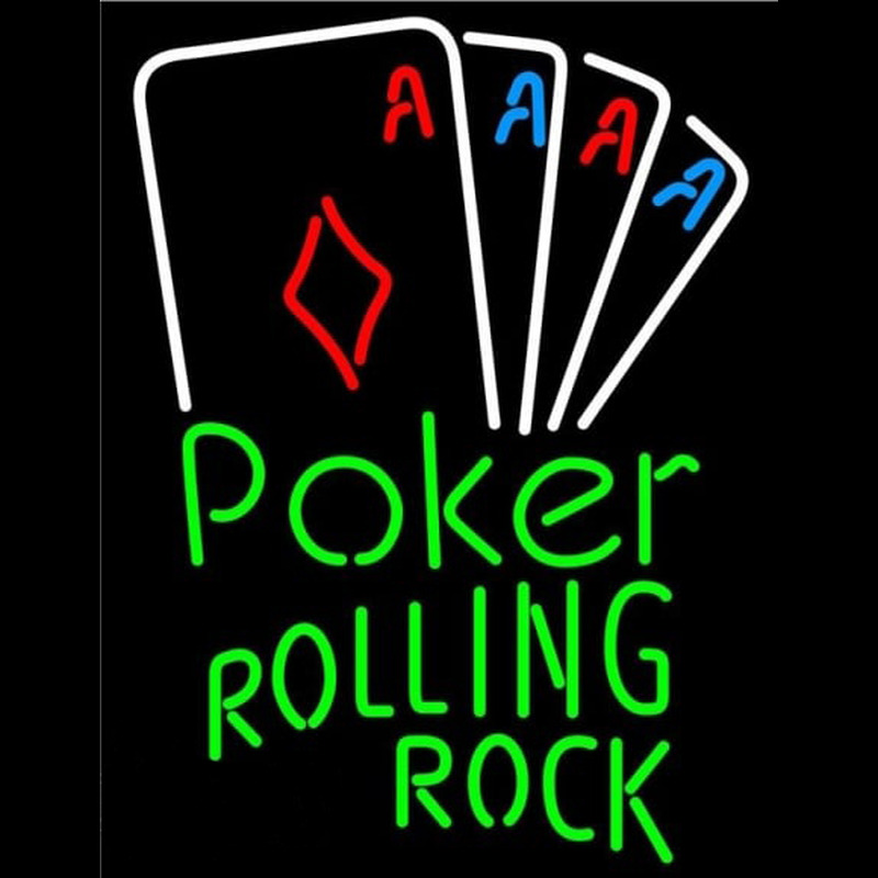 Custom Rolling Rock Poker Tournament Beer Sign Neon Sign USA