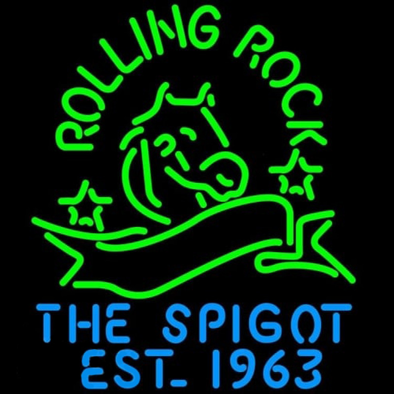 Custom Rolling Rock The Spigot Beer Neon Sign USA