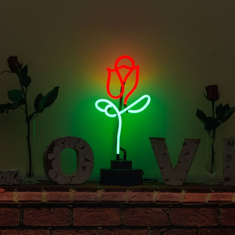 Custom Rose Desktop Neon Sign