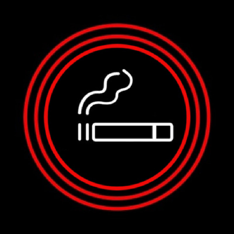 Custom Round Cigar With Smoke Neon Sign USA