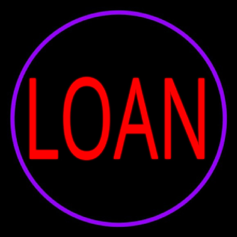 Custom Round Loan Neon Sign USA