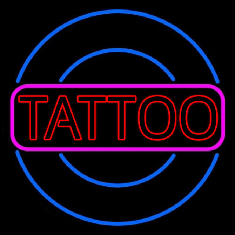 Custom Round Tattoo Neon Sign USA