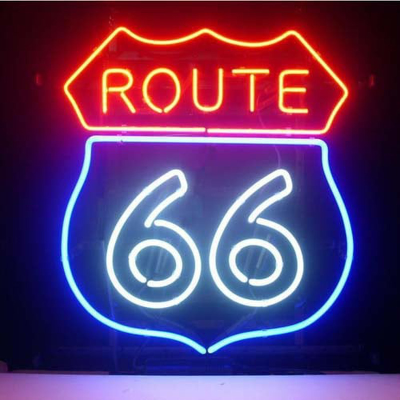 Custom Route 66 Pub Store Display Garage Neon Sign USA