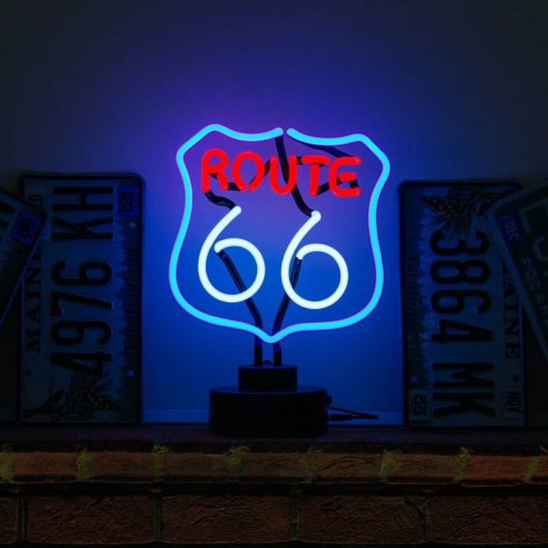 Custom Route 66 Desktop Neon Sign