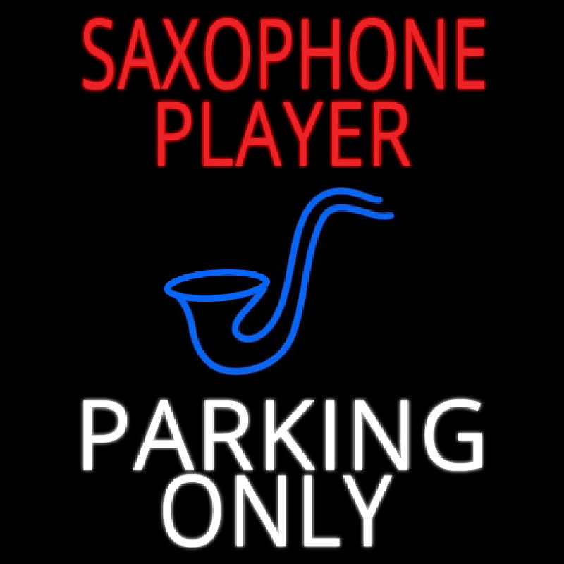 Custom Saxophone Player Parking Only 2 Neon Sign USA