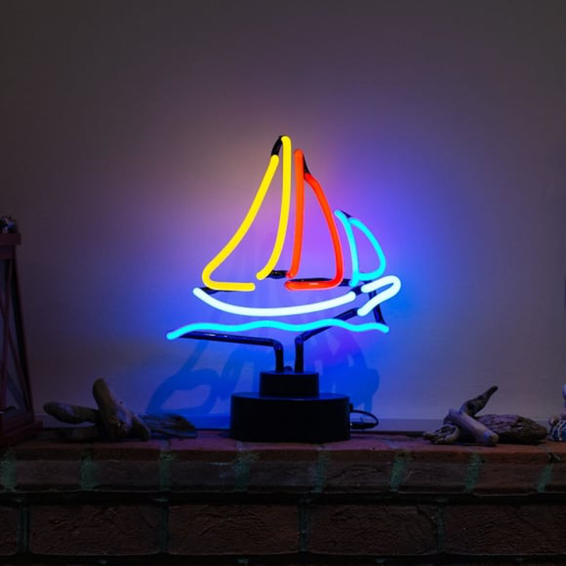 Custom Sailling Boat Desktop Neon Sign