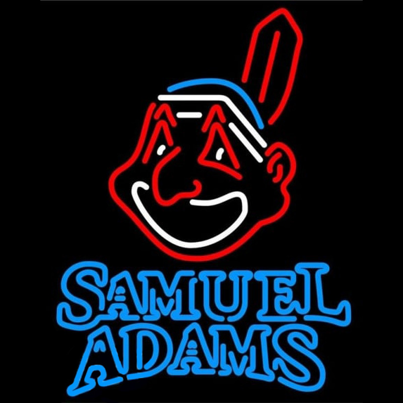 Custom Samual Adams Doubleline Cleveland Indians MLB Beer Sign Neon Sign USA