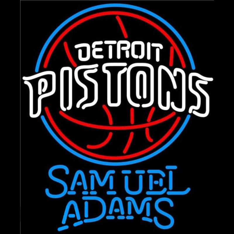 Custom Samuel Adams Detroit Pistons NBA Beer Sign Neon Sign USA