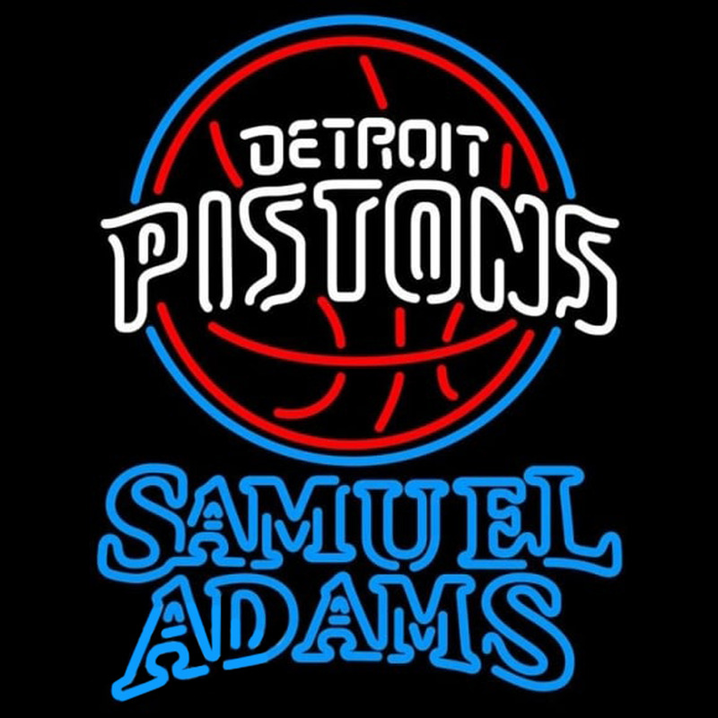 Custom Samuel Adams Double Line Detroit Pistons NBA Beer Sign Neon Sign USA