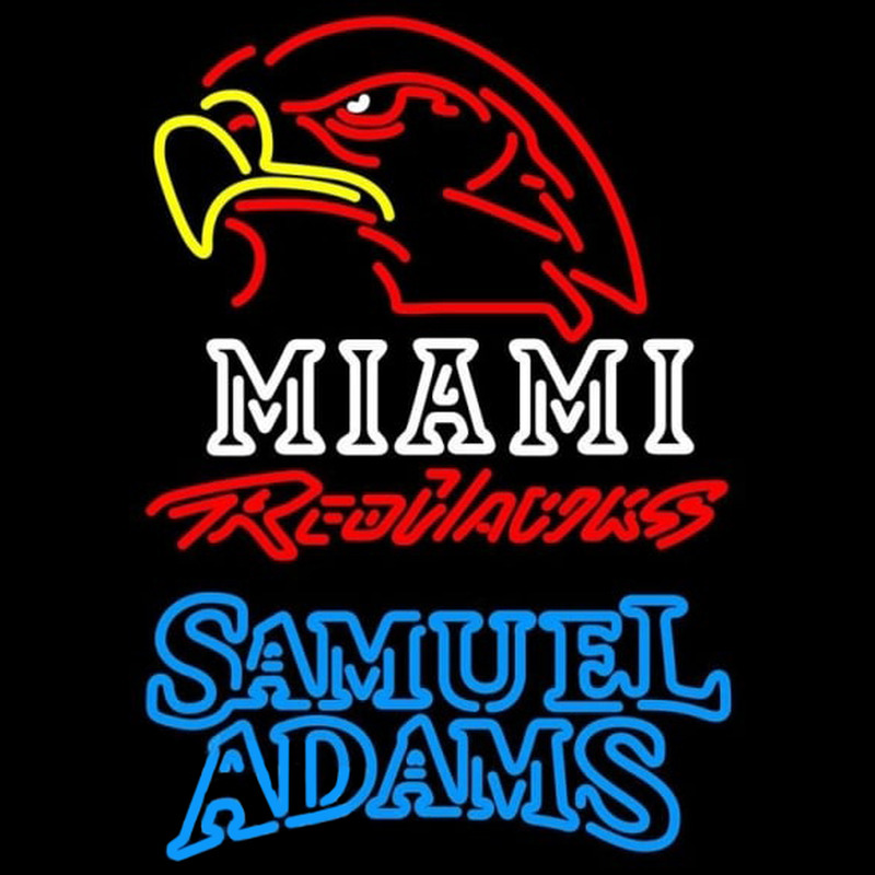 Custom Samuel Adams Double Line Miami University Redhawks Beer Sign Neon Sign USA