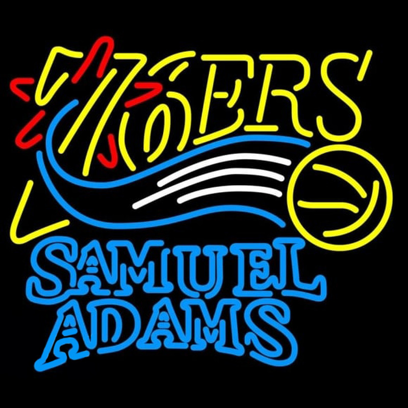Custom Samuel Adams Double Line Philadelphia 76ers NBA Beer Sign Neon Sign USA