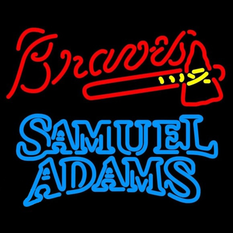 Custom Samuel Adams Doubleline Atlanta Braves MLB Beer Sign Neon Sign USA
