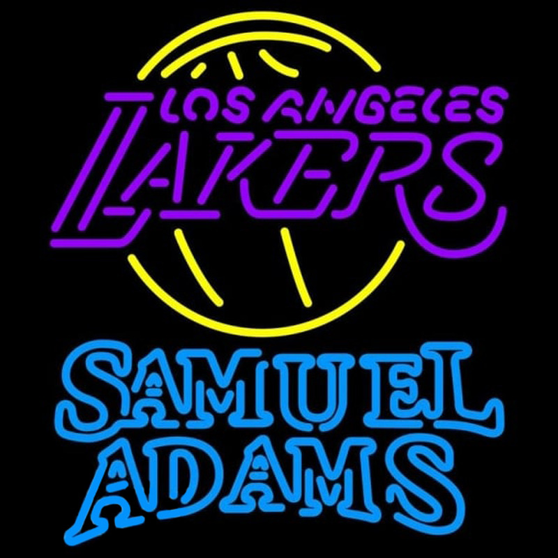 Custom Samuel Adams Duble Line Los Angeles Lakers NBA Beer Sign Neon Sign USA