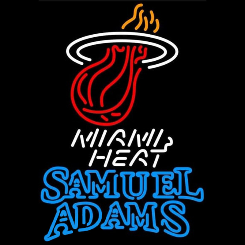 Custom Samuel Adams Duble Line Miami Heat NBA Beer Sign Neon Sign USA