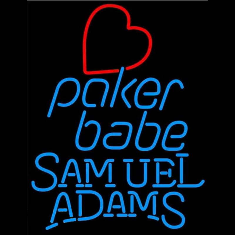 Custom Samuel Adams Poker Girl Heart Babe Beer Sign Neon Sign USA