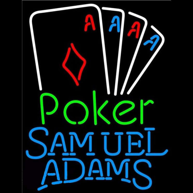 Custom Samuel Adams Poker Tournament Beer Sign Neon Sign USA