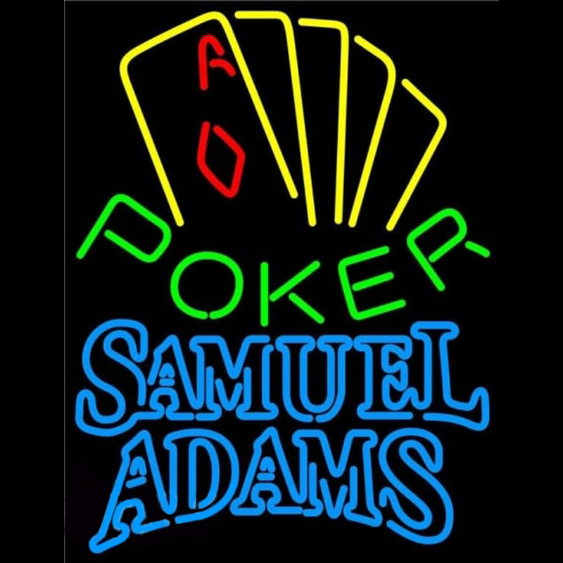 Custom Samuel Adams Poker Yellow Beer Sign Neon Sign USA