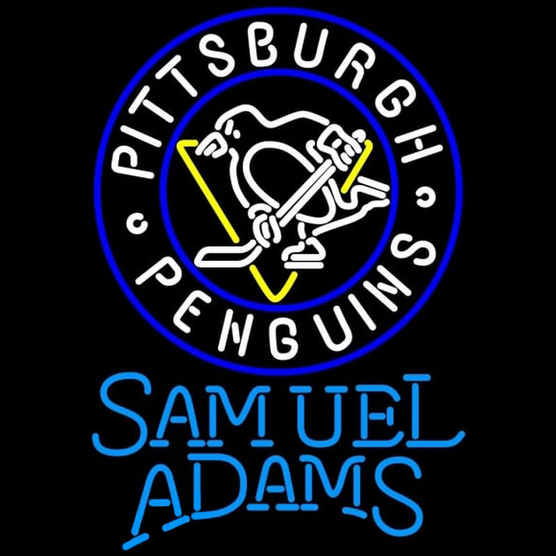 Custom Samuel Adams Single Line Logo Pittsburgh Penguins Beer Sign Neon Sign USA