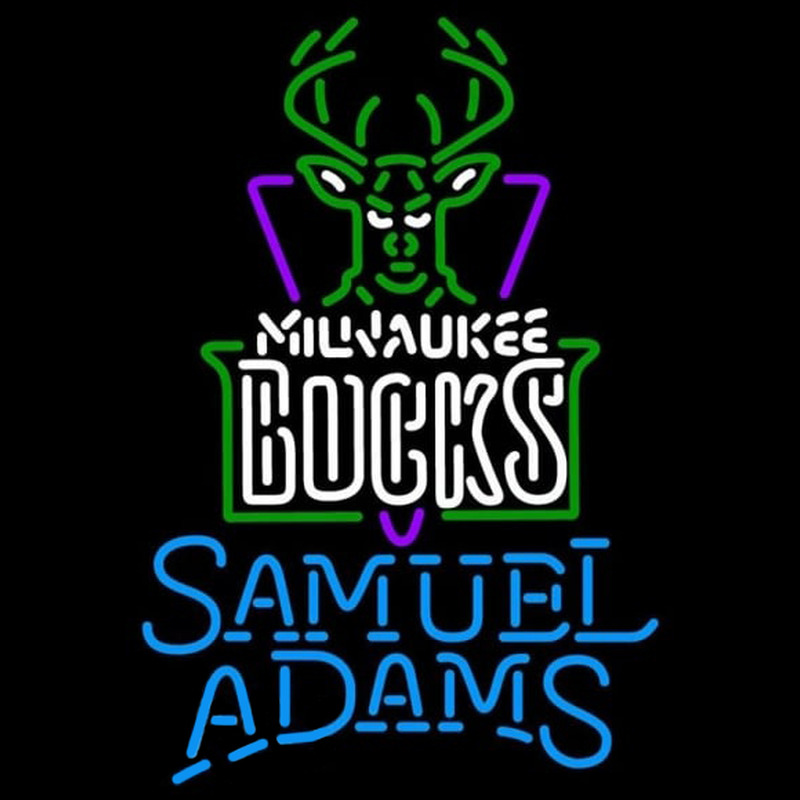 Custom Samuel Adams Single Line Milwaukee Bucks NBA Beer Sign Neon Sign USA