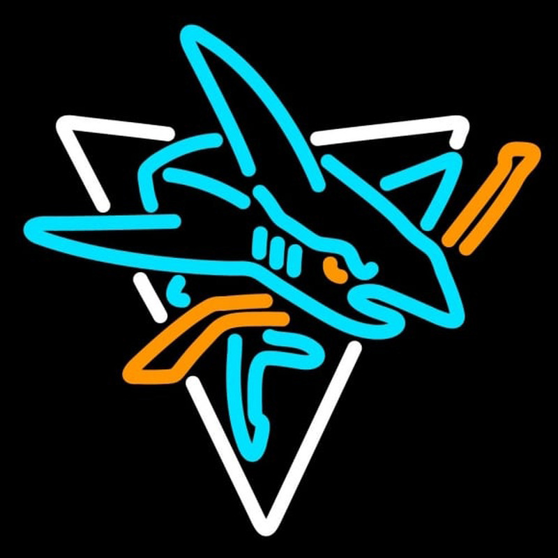 Custom San Jose Sharks Alternate 2007 08 Pres Logo NHL Neon Sign Neon Sign USA