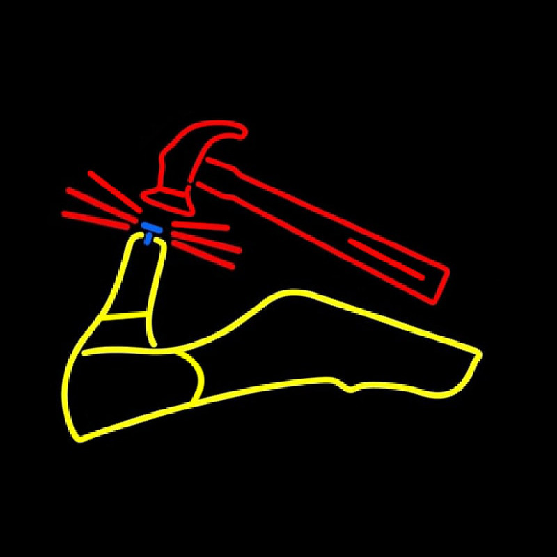 Custom Sandal Repair Neon Sign USA