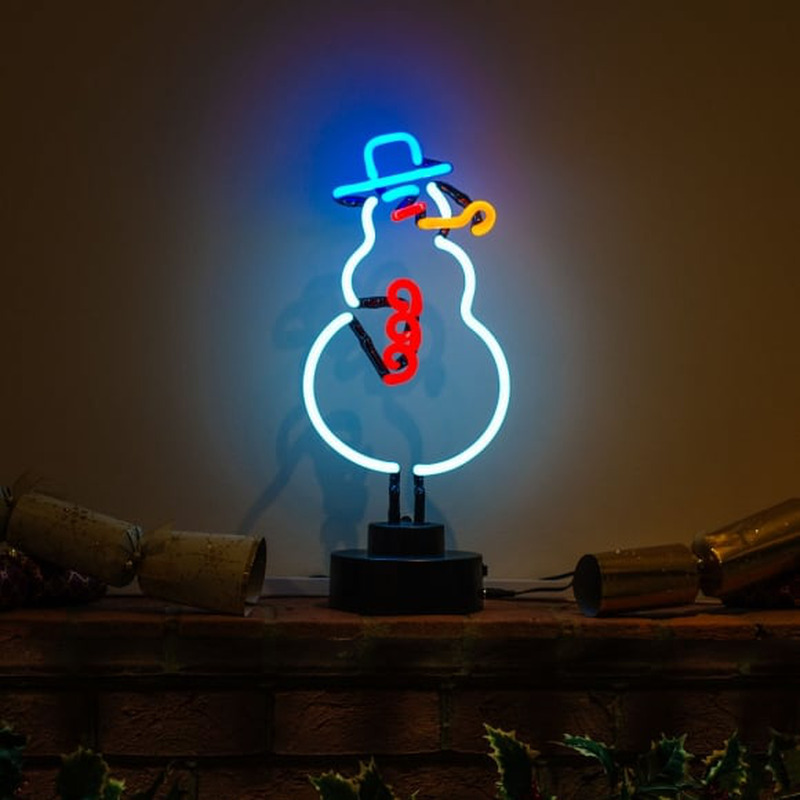 Custom Scarecrow Snowman Desktop Neon Sign