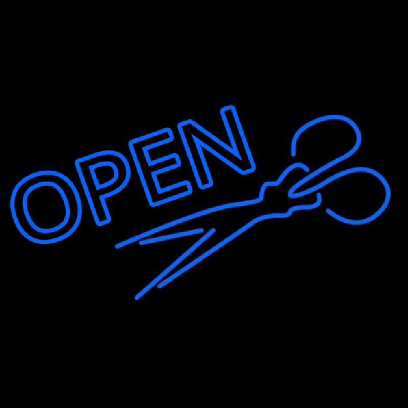 Custom Scissor Open Neon Sign USA
