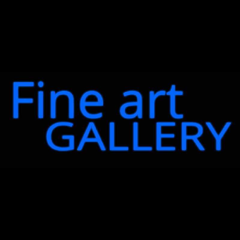 Custom Script Letters Fine Art Gallery Neon Sign USA