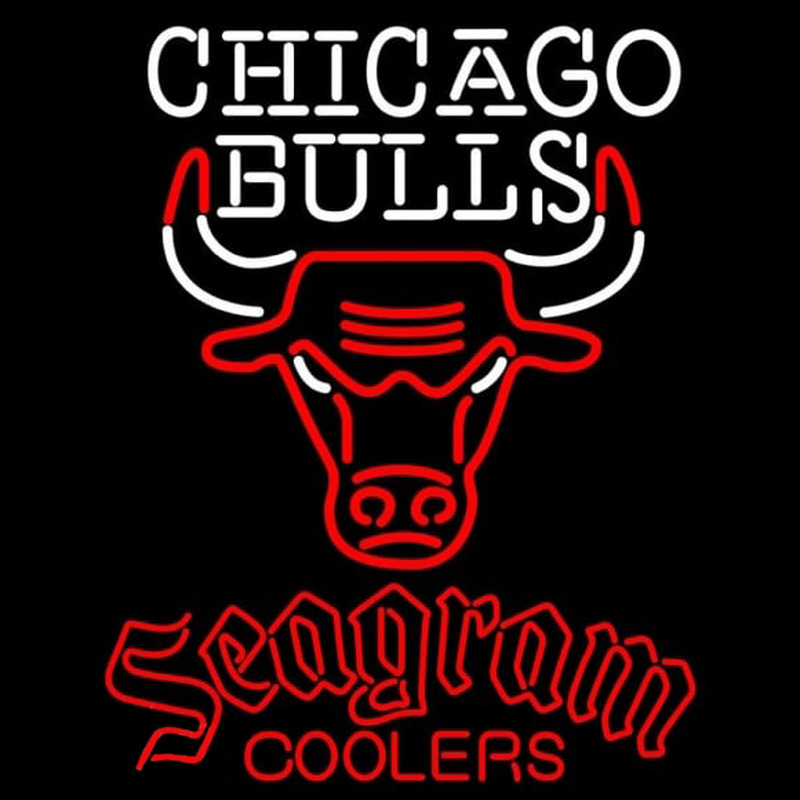 Custom Seagram Chicago Bulls NBA Beer Sign Neon Sign USA