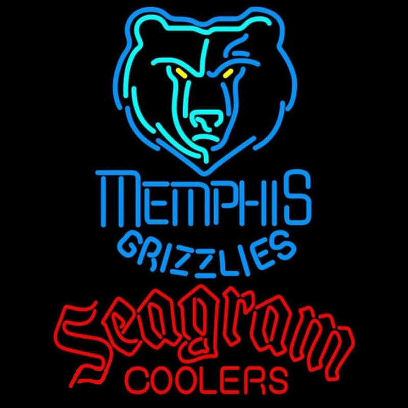 Custom Seagram Memphis Grizzlies NBA Beer Sign Neon Sign USA