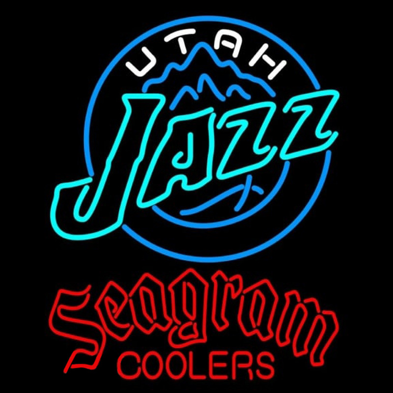 Custom Seagram Utah Jazz NBA Beer Sign Neon Sign USA